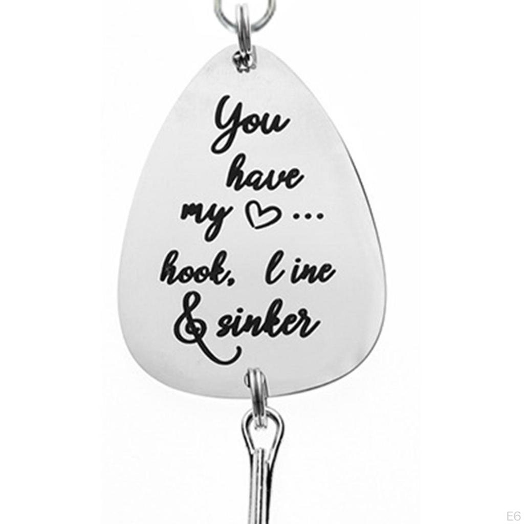 Fishing Keychain Lure Hook Father's Day Souvenir Hooks Key Chain for Men Dad
