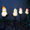 1pc LED Solar Lights, Outdoor Snowman Lights, Waterproof Garden Ground Plug Lights