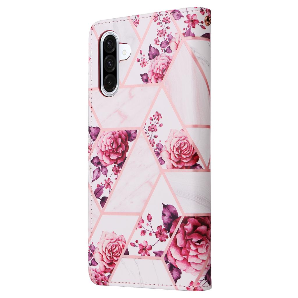 For Samsung Galaxy A56 5G Case Lacquered Marble Pattern Leather Phone Cover