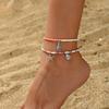 Cute Scallops Conch Starfish Pendant Anklets For Women Rainbow Beads Ankle Bracelet Beach Jewelry Foot Chains Summer Accessories