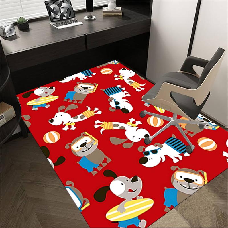 

1PC Dogs Surfboards Non-Slip Floor Carpet Compatible for Office&Living Room&Bedroom&Dining room - Flat-Weave Machine-O337 60cm by 90cm