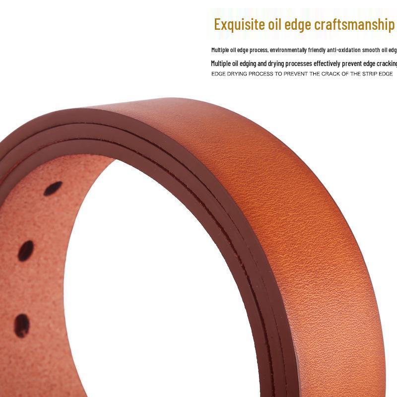 Men's Genuine Leather Belt, Korean Style with Pin Buckle - Trendy, Casual, Youthful Design