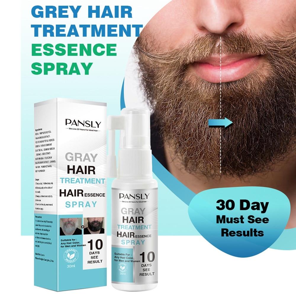 

30 мл средство для лечения седых волос, мгновенная эссенция, окрашивание волос Spary, натуральный уход за бородой, восстановление роста, восстановление меланина, питание кожи головы