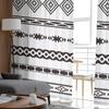 Tribe Ethnic Black Geometrické postavy Tyl Závesy do obývačky Kuchyňa Spálňa Priesvitný tyl pre kaviareň Hotel Moderná výzdoba domova