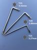 Hex & Phillips L-Shaped Wrench Set: T6, T8, T10 Plum Blossom Screwdrivers