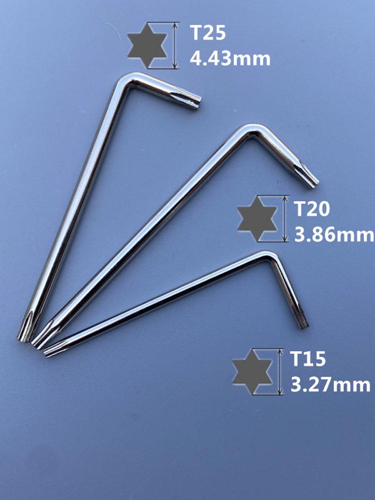 Hex & Phillips L-Shaped Wrench Set: T6, T8, T10 Plum Blossom Screwdrivers
