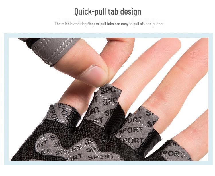 Women's Half-Finger Cycling & Yoga Gloves - Non-Slip, Breathable, Thin, Wrist Support for Summer Workouts
