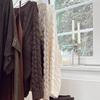 European & American Style Autumn Round Neck Loose Knitted Sweater - Cable Knit Design