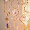 Crystal Suncatcher Moon Star Rainbow Sun Catcher Wind Chime Pendant Sun Catcher Pendants Outdoor Garden Yard Hanging Decor
