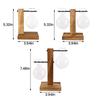 Glass Vase Hydroponic Plant Container Desktop Planter Wooden Vase Stand Bulb Water Planting Propagation Flower Vase Planters