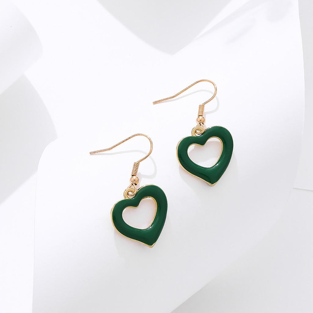 Versatile And Personalized Heart Earrings In Alloy For Women Pink
