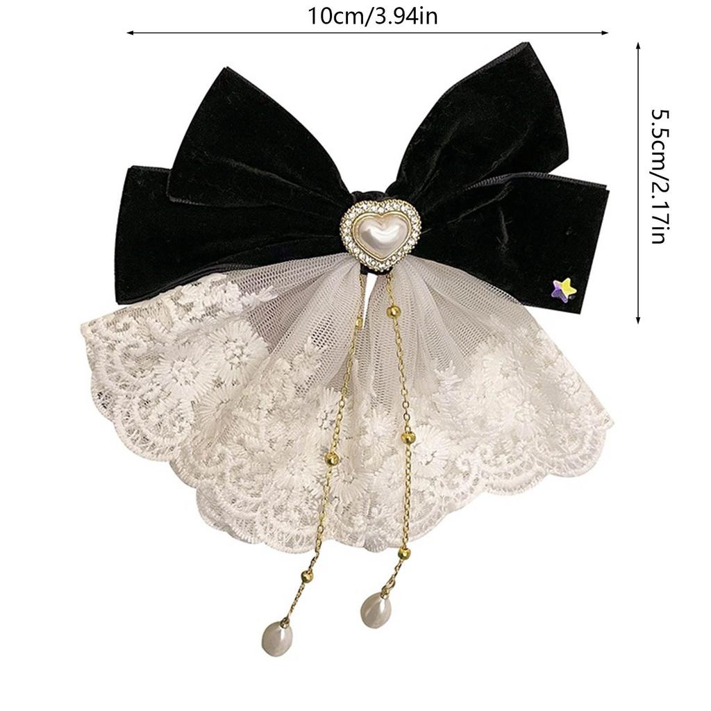 Sophisticated Bows Barrettes Breathable Lace Hair Ornament Fashion Hairpin For Women Teens Prom Event
