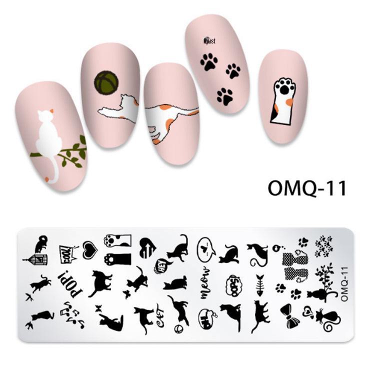DIY Stainless Steel Rectangular Nail Art Stamping Plate