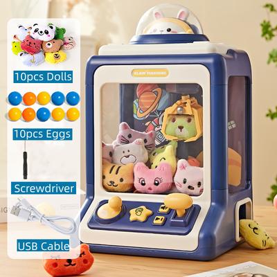 Otomatik Bebek Makinesi Oyuncak Çocuklar için Mini Karikatür Jetonlu Oyun Oyna Pençe Vinç Makineleri Hafif Müzik ile Çocuk Oyuncak Hediyeler