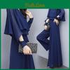 Chiffon Twopiece Trousers Size Large Age Reduction And Thinness Drape Wideleg Trousers Suit Elegant And Temperamental Fabric Light And Breathable