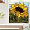 Custom Size Sunflower Stained Glass Window Film Frosted Privacy Static Cling Removable Door Sticker Bathroom Decorative Film