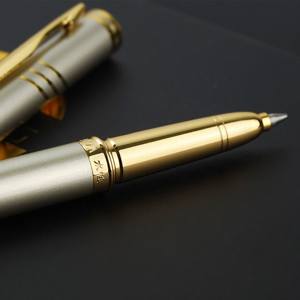 Metal Metal Business Signing Pen Stationery Ballpoint Pen Golden Rollerball Ballpoint Pen  Students