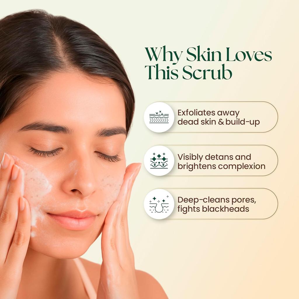 MOHA Walnuss Gesichtspeeling Sanftes Peeling für strahlende Haut Tiefenreinigung Glatte Textur 50 g Packung mit 1