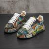Sneakers di lusso con strass da uomo, scarpe casual con plateau, punta rotonda, scarpe da passeggio con lacci, sneakers da uomo con cristalli di colore unito