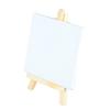 10Pcs Mini Easel Stand 5.9in High 3.1in Wide Adjustable Slope Mini Wood Display Easel with Frame for Oil Painting DIY
