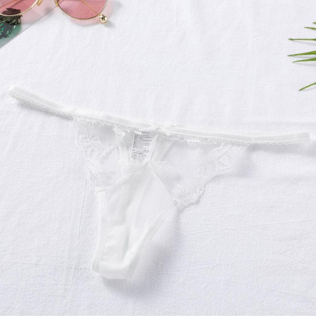 Clearance Sale Sexy Temptation Sex T-Pants Ultra-thin Embroidered Lace Thong Breathable Large Size Low Waist Panties Women