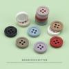 5pcs Color Round Edge Four Eyes Resin Buttons Buttons Shirt Accessories Women'S Shirts Versatile Clothes Decorative Buttons Small Buttons