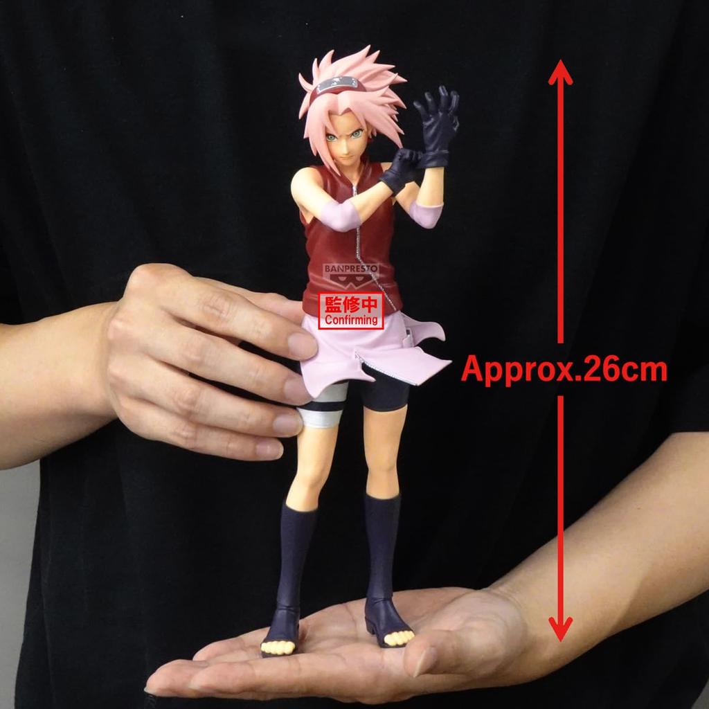 Banpresto Haruno Sakura Naruto Shippuden Action Figure Grandista 26cm PZ71144P Multicolor Collector Figure Perfect for Anime Fans