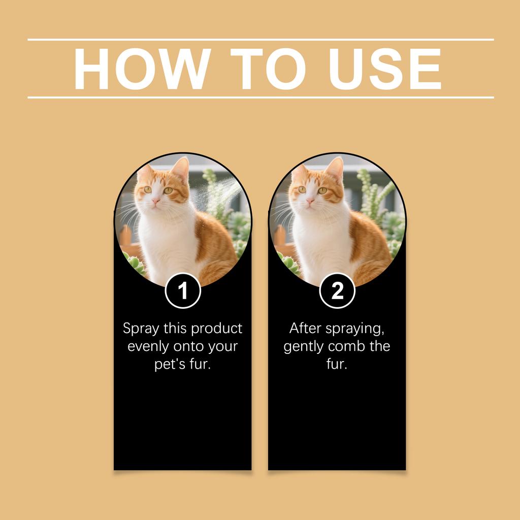 EelJoy Pet Hair‑Smoothing Spray, Prevent Tangles for Cats and Dogs’ Fur