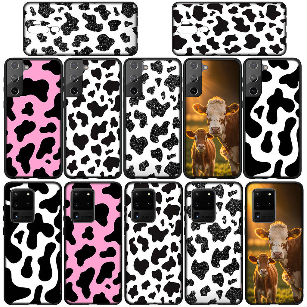 For Motorola Moto Edge 70 60 50 G54 G04 G24 G15 G86 Samsung Galaxy S25 iPhone 17 16 15 Xiaomi Redmi Note 14 13 Pro Max Phone Case Cow Print Cover