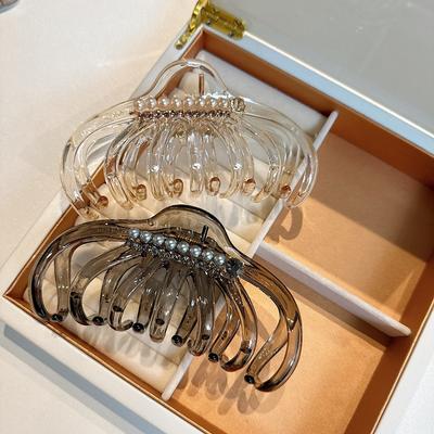 Elegant Rhinestone-Encrusted Pumpkin-Shaped Vintage Oversized Claw Clip for Women: A Stylish, High Quality Hair Accessory