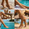 Vintage Gold Color Multilayer Anklet for Women Starfish Conch Scallops Pendant Metal Chain Anklet Beach Party Foot Jewelry Gifts