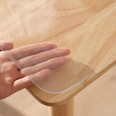 Yiwbj Transparent Tablecloth, 75x120cm, 1.5mm Thick PVC, Table Mat, Rectangular Desk Mat, Odorless Vinyl Rectangular Table Cover, Waterproof, Stain-Re
