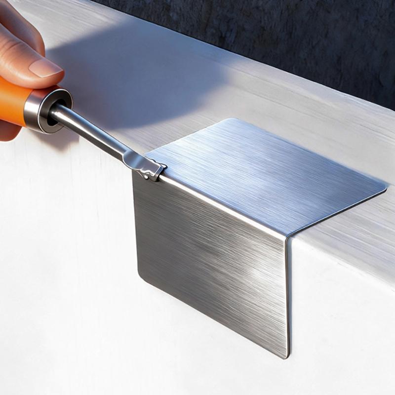 Durability Steel 90degree Corner Trowel with AntiSlip Handle Hanging Hole for Easy Storage Use Drywall Corner Tool