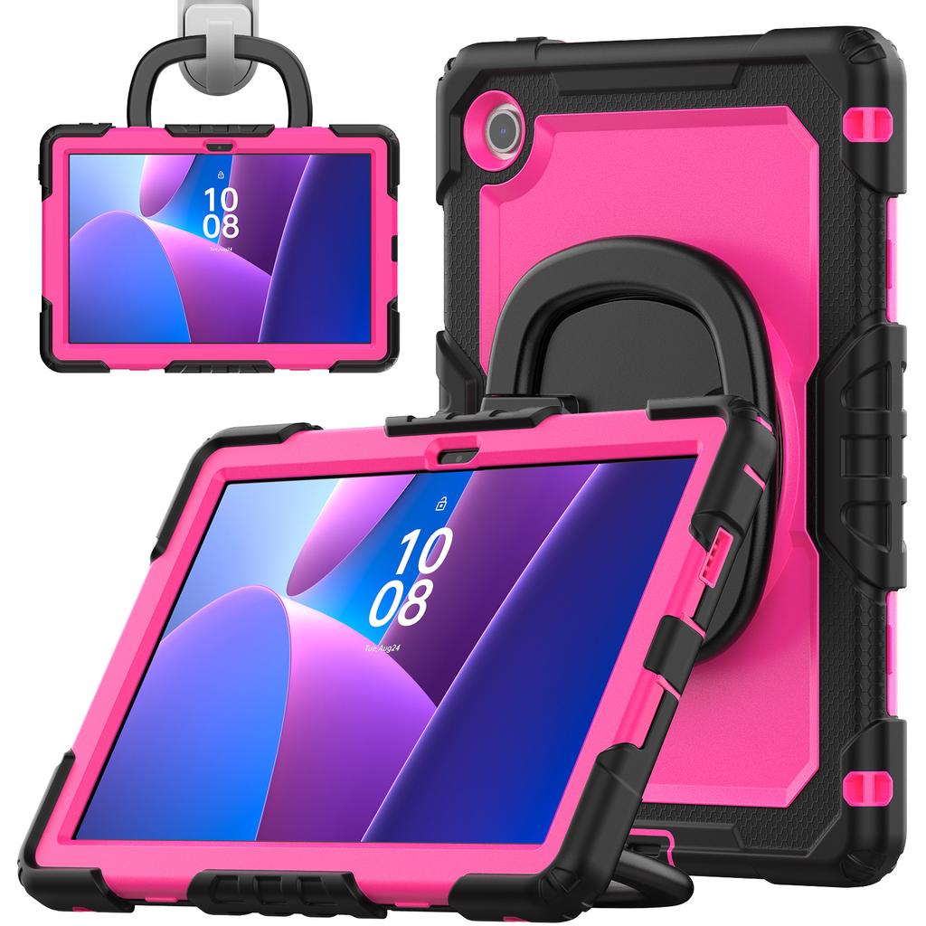 Para Lenovo Tab 10.1 (2025) Capa TB-311XU/Tab TB311FU Anel Suporte PC+Silicone À Prova de Choque Capa para Tablet