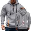 Flag Print Hoodie For Men Hoodie Zipper Pullover For Men Sport Plus Size Casual Hoodie