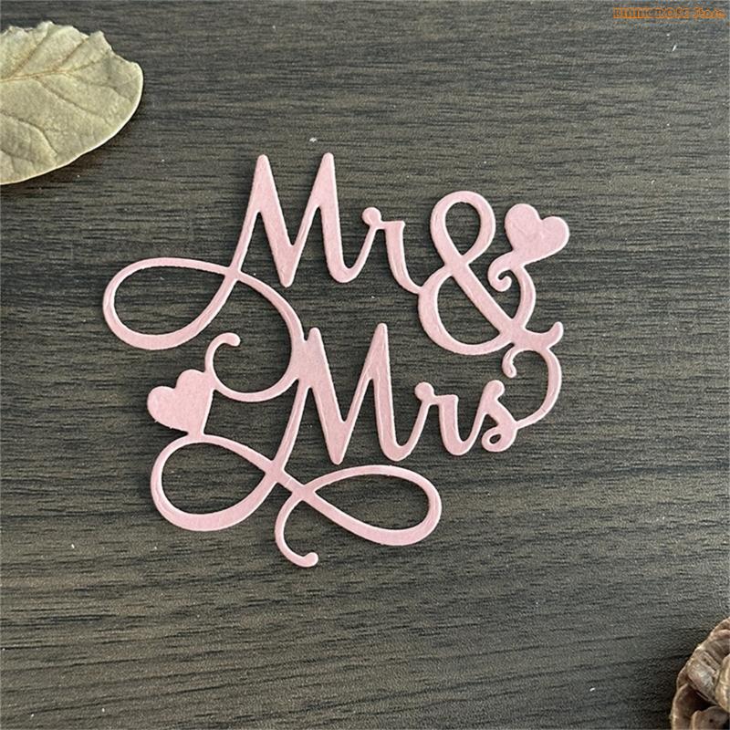 K1AE Heart Mr Mrs Cutting Dies for Photo Scrapbooking Card Making Decoration Embossing Stencils Carbon Steel Die Cuts