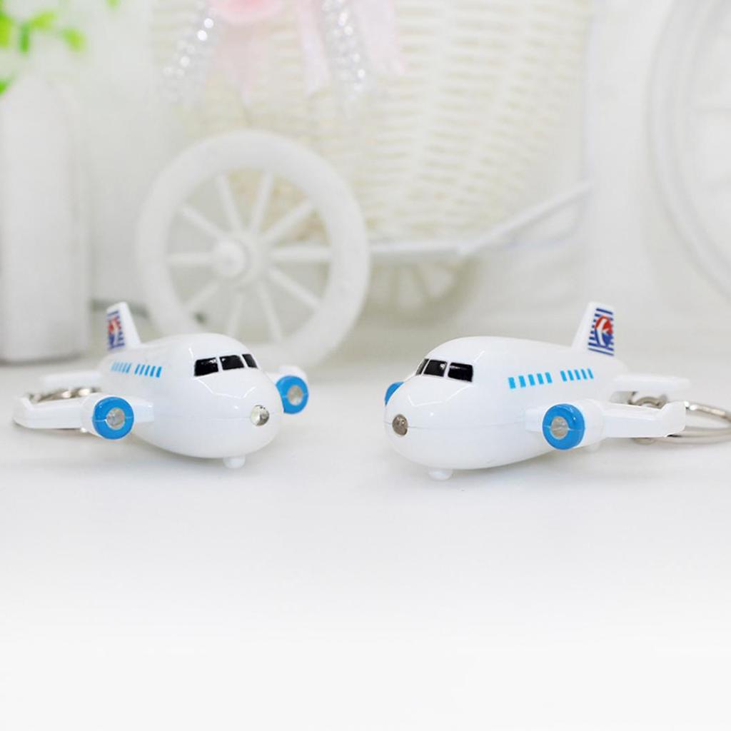 Schöner Flugzeug-Schlüsselring mit LED-Sound, Auto-Schlüsselanhänger, Handtasche, hängendes Dekor, Geschenk