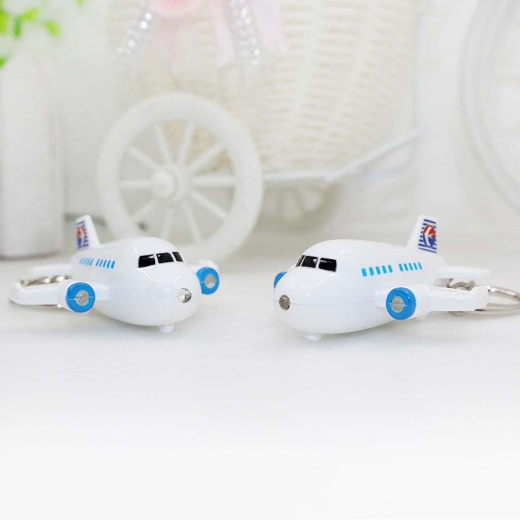Прекрасный самолет светодиодный звуковой брелок автомобильный брелок для ключей сумка — фото 3