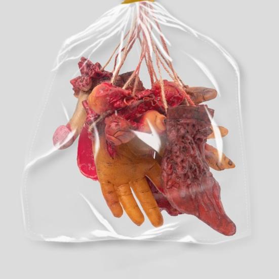 1/8Pcs Halloween Hanging Human Body Parts Decoration Simulation Broken Hands Legs Eyeballs Brain Heart