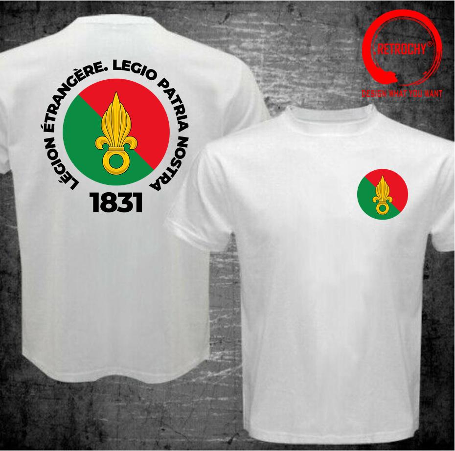 Front Back Print Fashion French Foreign Legion Army Special Forces Tshirt France Military Green T Shirt Unisex Stylish Tee Shirt