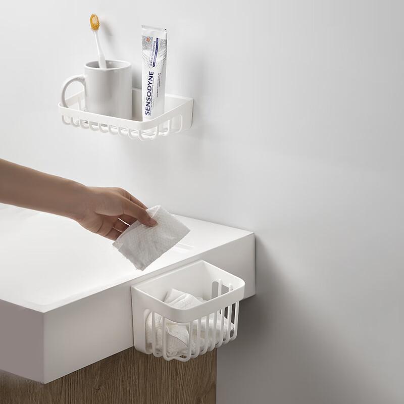 Guan Zhuojia Adhesive Wall-Mounted Storage Basket (5-Pack)