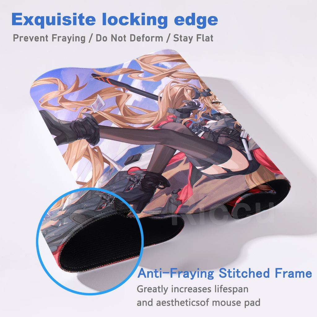 XXL HD Anime girl Arknights Endfield Gilberta Game Mouse Pad Non-slip Rubber Gamer Computer Desk mat Laptop Office Large carpet