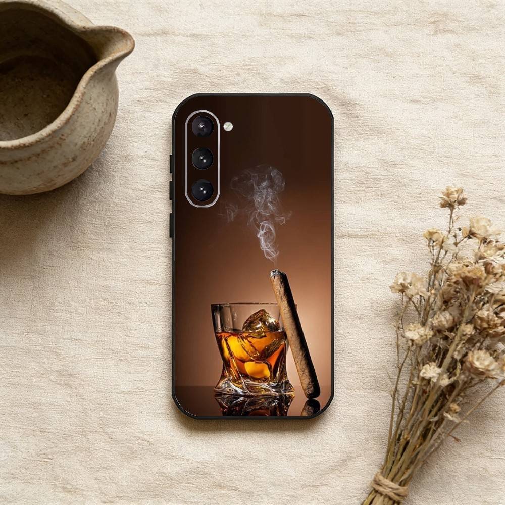 

Cigar Cigarette Phone Case For Samsung Galaxy A73,A21s,A22,A31,A52,A53,A71,A41Soft Black Shell Samsung a70
