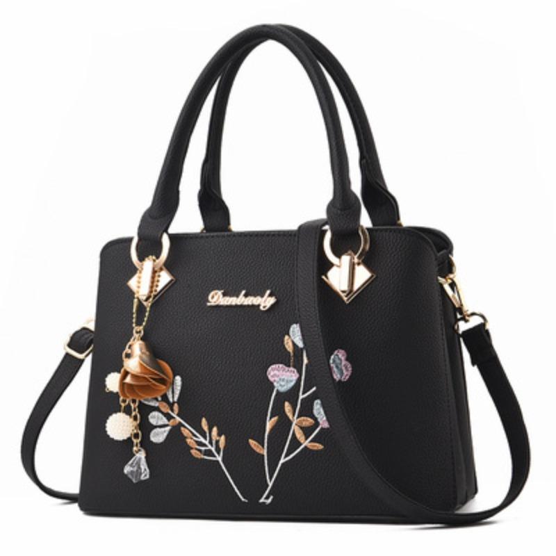 mazon women's  new trendy fashion embroidered handbag shoulder messenger bag