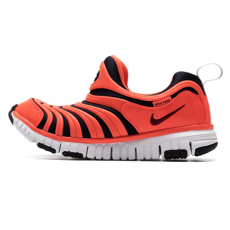 Nike Dynamo Free Comfortable Shock Absorbing Durable Low Top Kids Casual Shoes Kids Casual Shoes Orange Black 343738-636