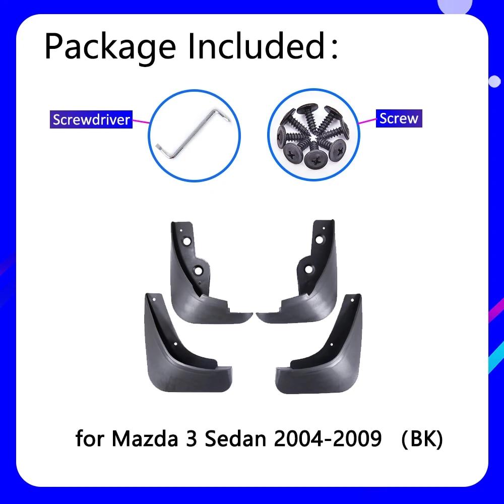 Mudguards fit for Mazda 3 BK Sedan Saloon 2004 2005 2006 2007 2008 2009 Car Accessories Mudflap Fender Auto Replacement Parts