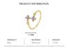 S925 Sterling Silver Fairy-Inspired Purple Zircon Four-Leaf Clover Adjustable Ring for Women