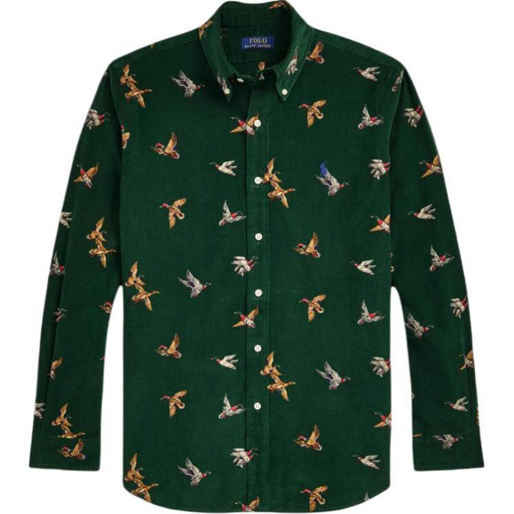 

Polo Ralph Lauren FW24 Printed Single-Breasted Long Sleeve Shirt Men shirts Green MNPOWOV16823747-999 S
