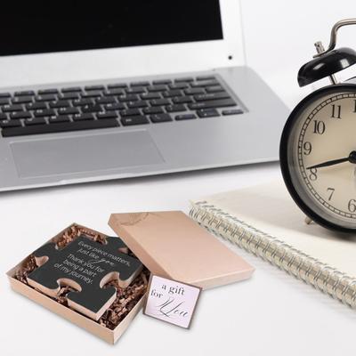 Holzpuzzle Dekoration Desktop-Puzzleförmiges Ornament Andenken Abschieds-Anerkennungsgeschenk für Kollegen Freunde