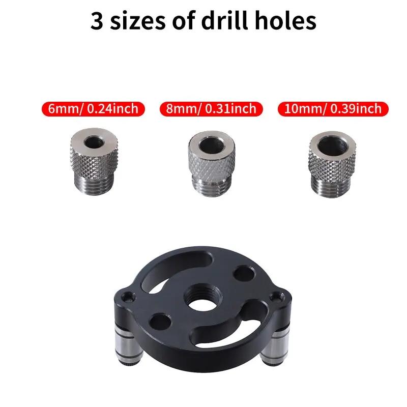6/8/10mm Vertical Pocket Hole Jig Self Centering Dowelling Jig Hole Puncher Locator Drill Guide for Woodworking Carpentry Tools
